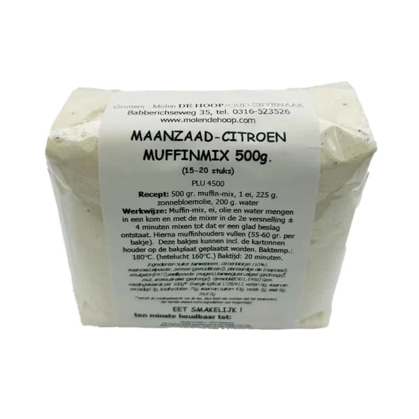 Maanzaad citroen muffin mix 500 gram