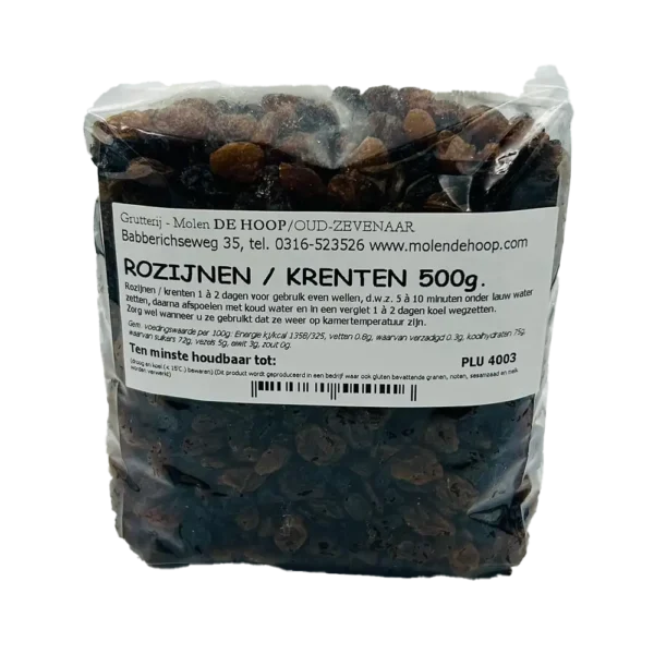 Rozijnen en krenten mix 500 gram